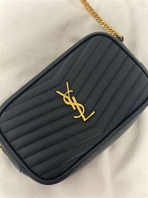 ysl black mini lou chain bag